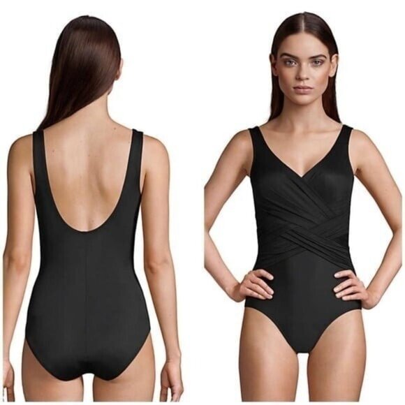 Lands End Slender suit black tummy control Black - Picture 5 of 7